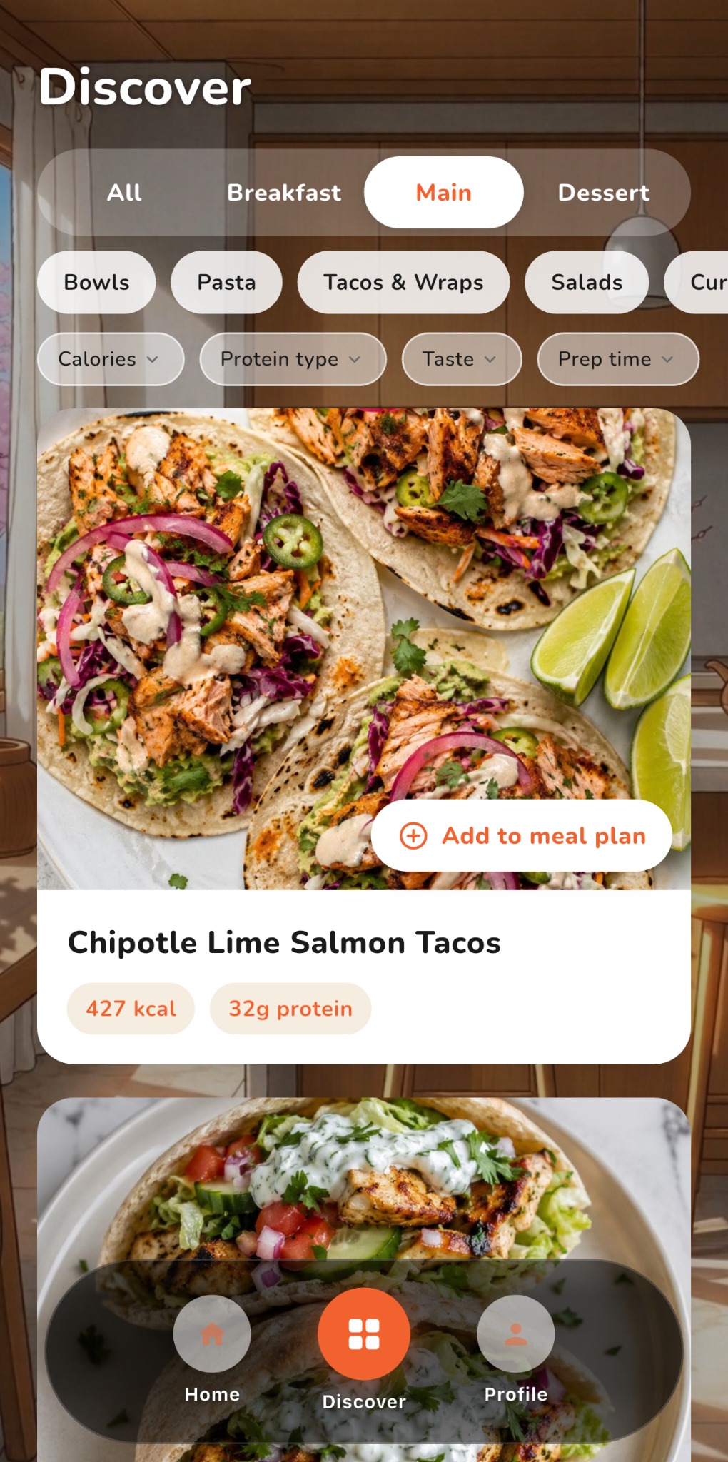 Discover regular and high-protein recipe versions in Miyos