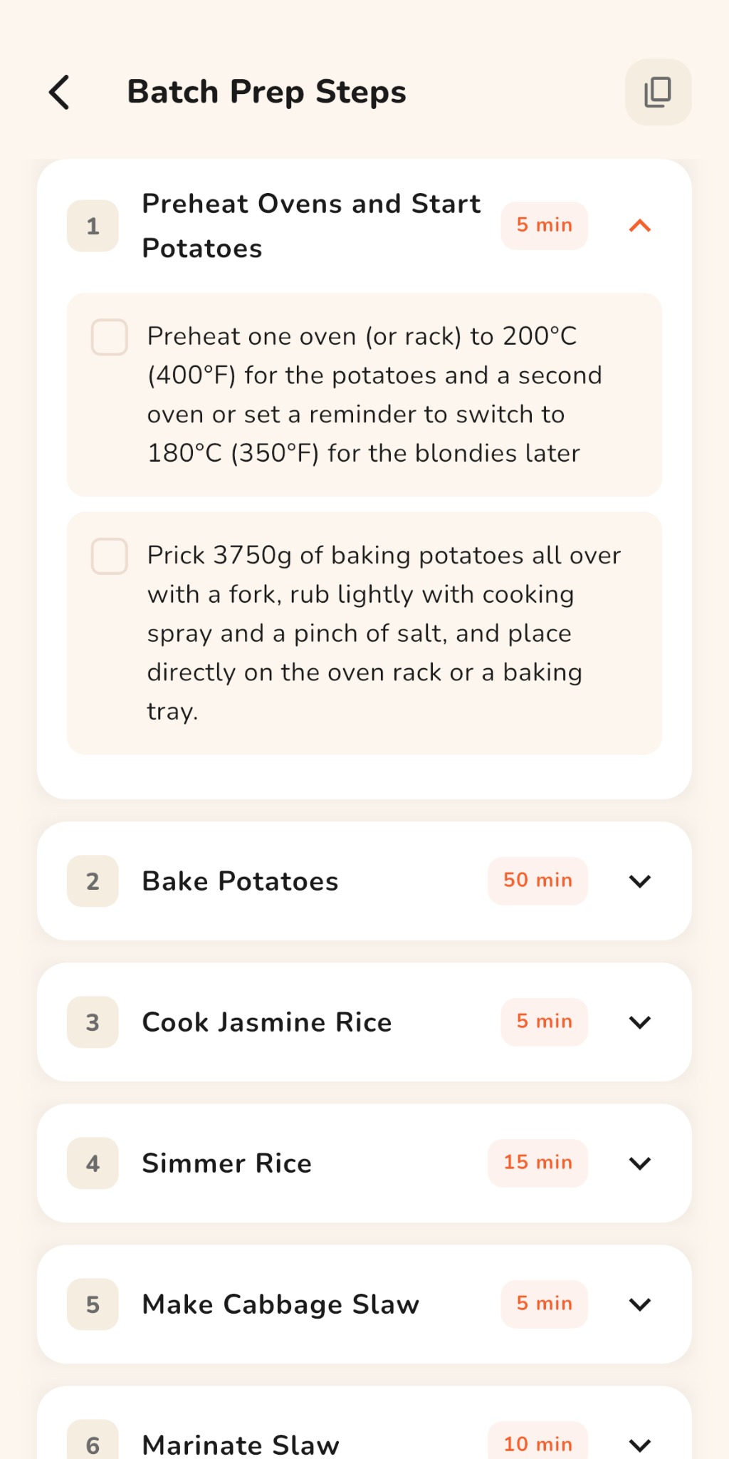 Miyos batch prep steps